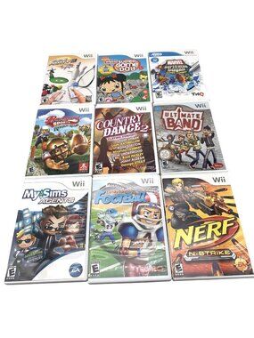 9 Nintendo Wii Game Lot Game Party 3 Marvel Super Hero Squad Family Fun Football